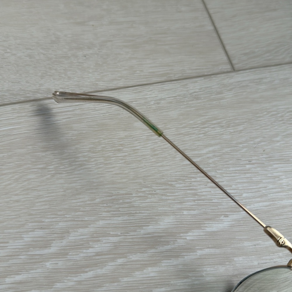 Gold Metal Oversized Women’s Glasses with Black Case - Picture 8 of 10